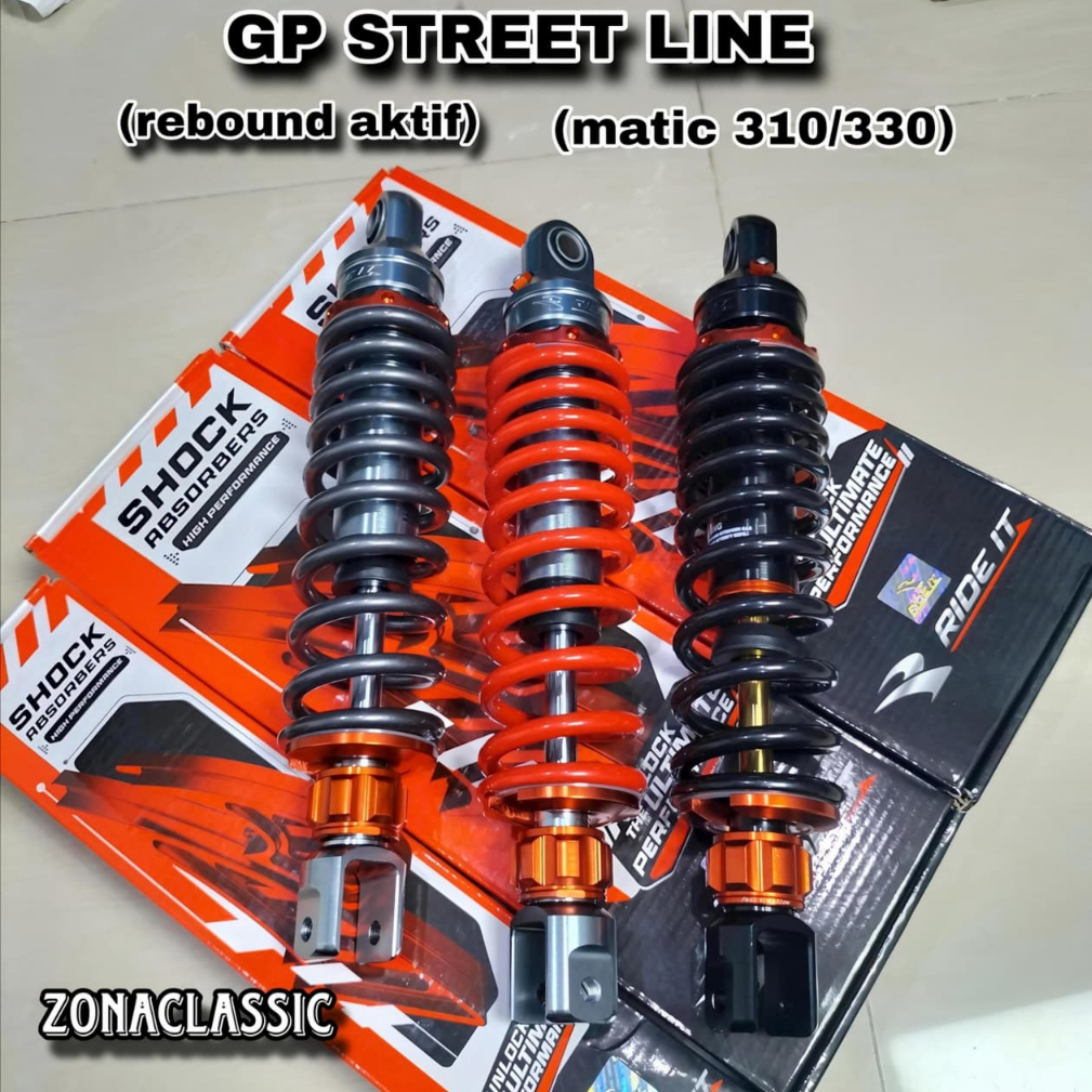 Shockbreaker Ride it GP Street Line Mio UK 310 dan Vario 330 , GP STREET LINE KLIK Rebron fungsi