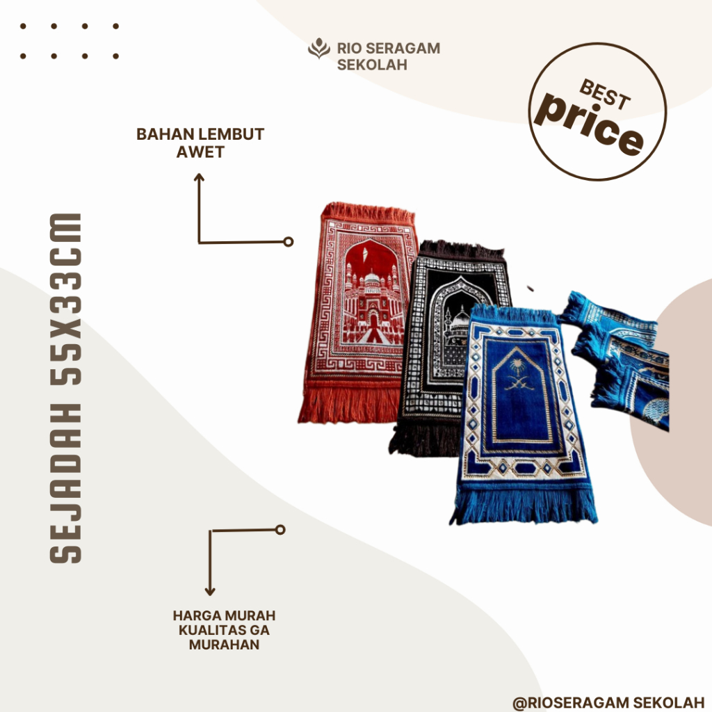 SEJADAH MUKA / SEJADAH KECIL / SEJADAH TURKI / SEJADAH TURKEY / SEJADAH TEBAL / SEJADAH BLUDRU / SEJ