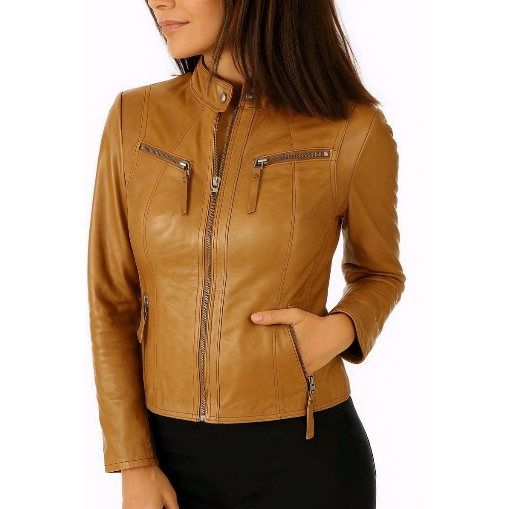 JAKET KULIT DOMBA ASLI GARUT BUAT WANITA ORIGINAL