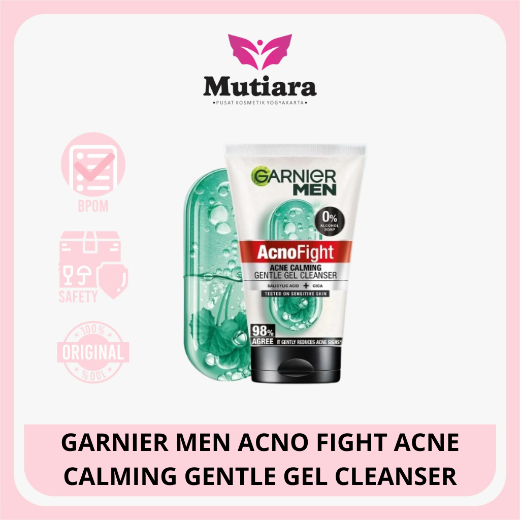 GARNIER MEN ACNO FIGHT ACNE CALMING GENTLE GEL CLEANSER 100ML