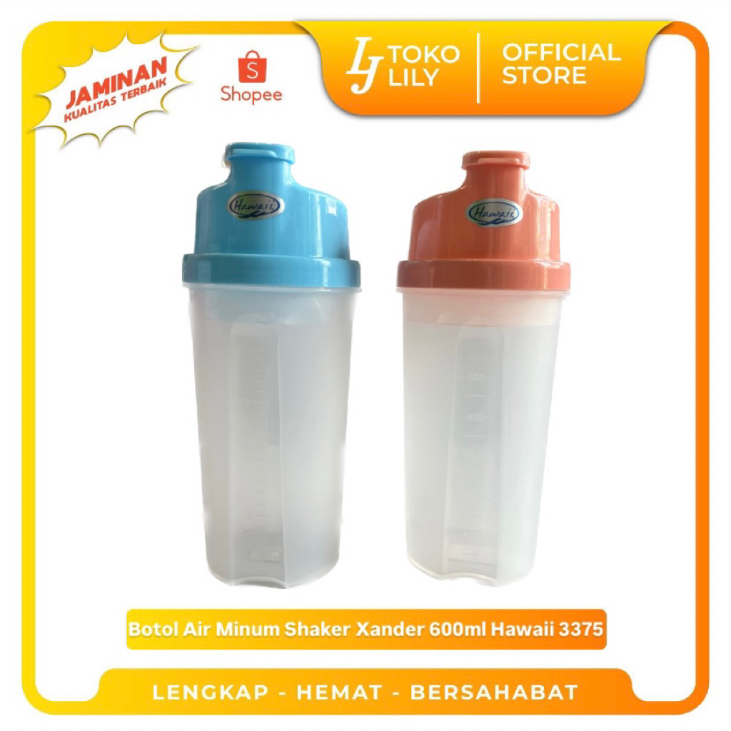 Botol Air Minum Shaker Xander 600ml Hawaii 3375