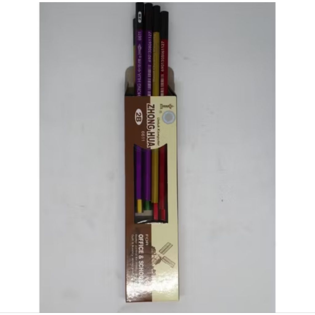 (12 pcs ) pensil 2B Zhonghua