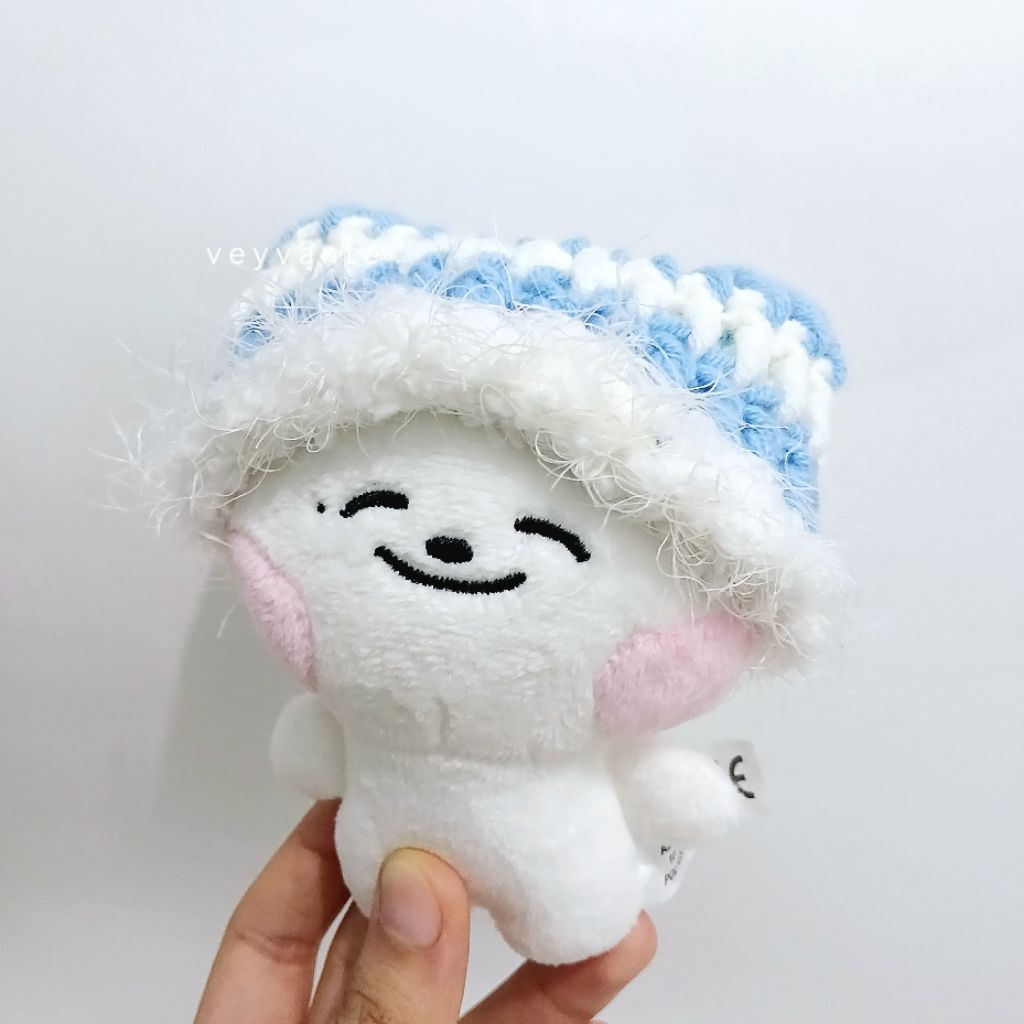 Doll Clothes 10 cm Kpop / baju boneka kpop 10 cm - Crochet Cat Ear Beanie Doll Kpop 10 Cm - veyvante