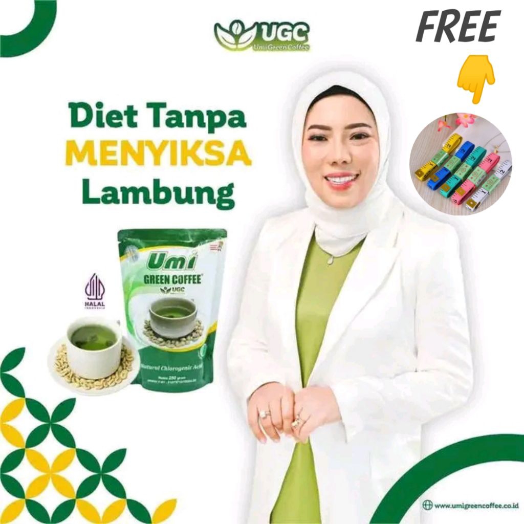 Umi Green Coffee Original 100% - Kopi Diet Pelangsing FREE METERAN BADAN BPOM