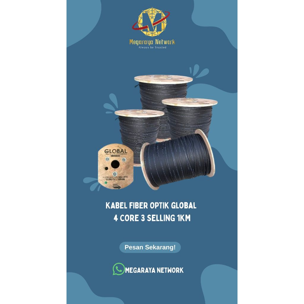 Kabel fiber optik 4core 3selling GLOBAL, INDOFIBER, INDOFIBER PREMIUM, ZIMMLINK