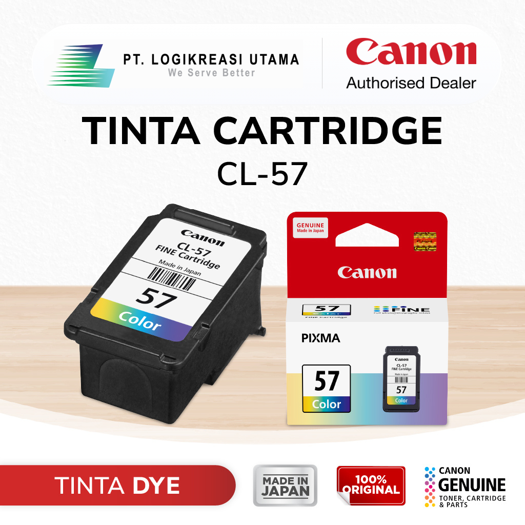 Canon Tinta Original Canon 57 Color CL57 - Tinta Canon E410 E470 E3170 E470 E4570 - Tinta Cartridge 