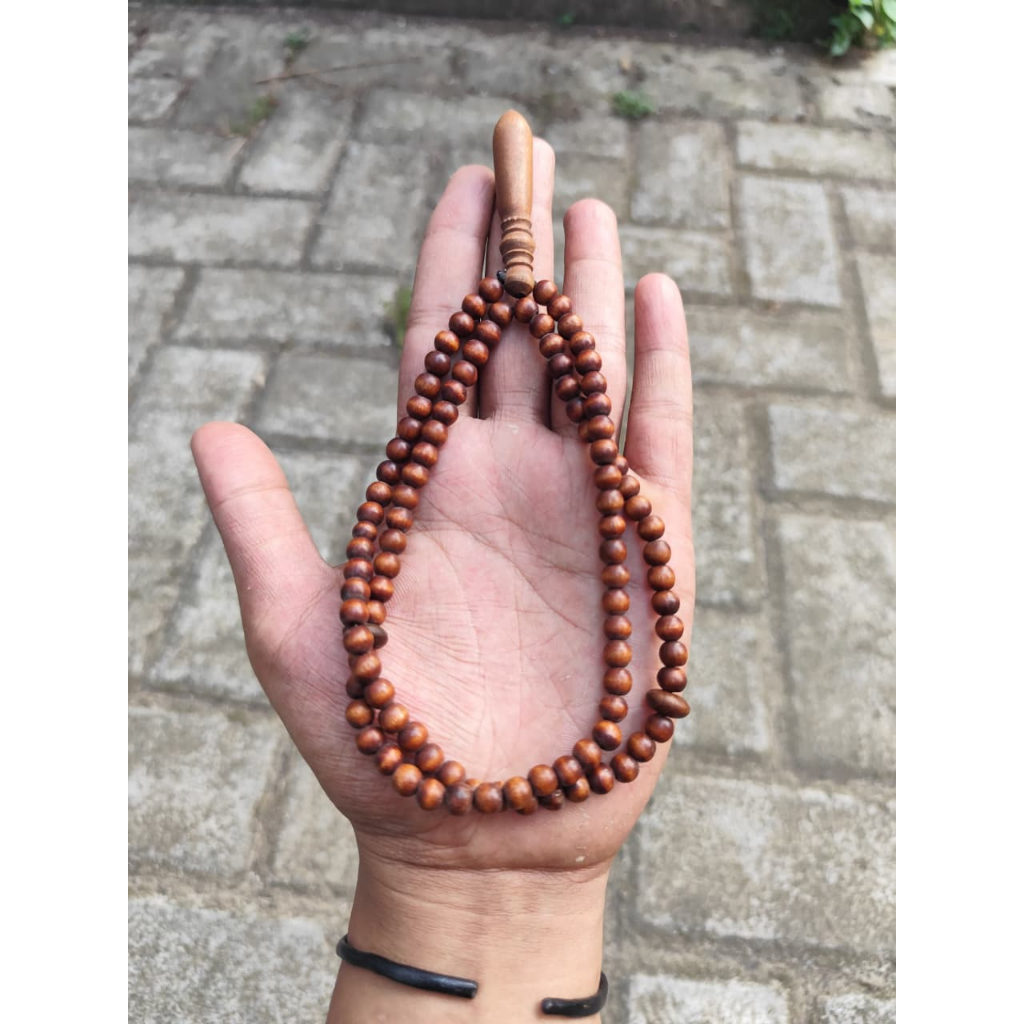 Kalung Tasbih Kayu Stigi Laut 99 Butir Model Liontin Asli Berkualitas