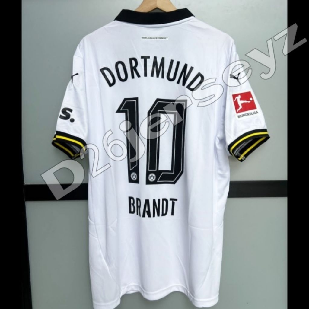 Jersey DortmundD_ Third 3rd 2024 / 2025 + Cetak Nama Nomor Nameset BRANDT 10 / Custom suka suka Font