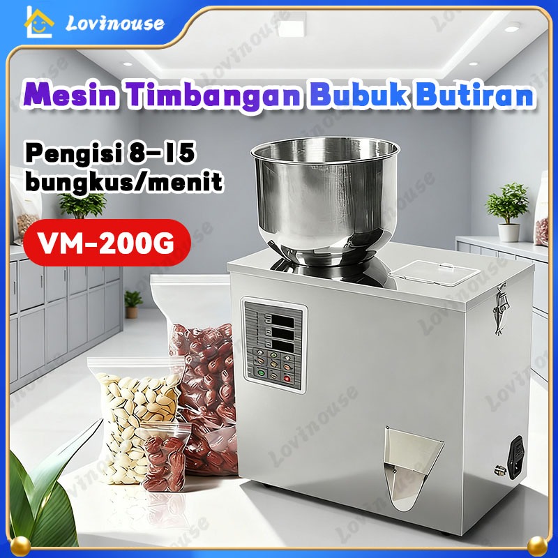 Mesin Timbangan Bubuk Butiran 200G Penimbang Bubuk Mesin Filling Pengisi Bubuk Powder & Granule