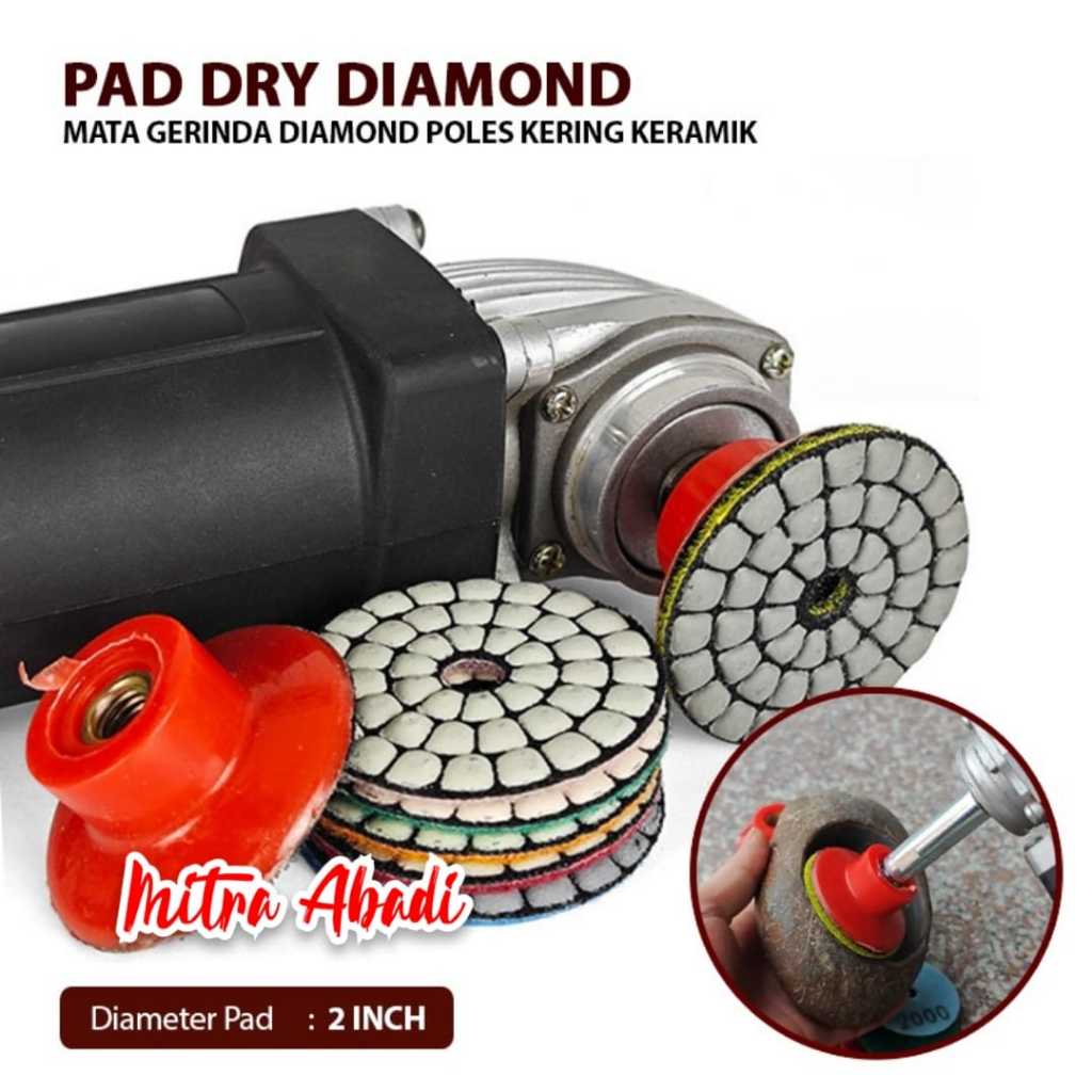Pad Dry Grinding Diamond 2 Inch / Mata Gerinda Mini Poles Kering Keramik Batu Marmer