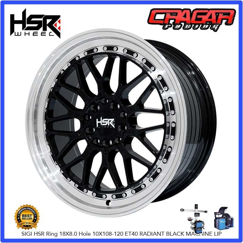 Velg Mobil Chery Tiggo Omoda 5 J6 Jetour Dll Velg Mobil Hsr Tipe Sigi Ring 18 Hitam Polish