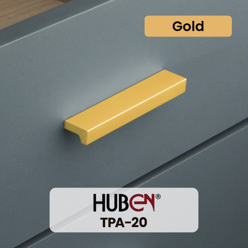 HUBEN Handle TPA 20 Gold + Sekrup | Tarikan Laci / Lemari HUBEN