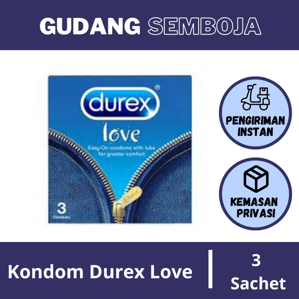 Kondom Durex Love Isi 3 / Kondom Durex / Alat Kontrasepsi