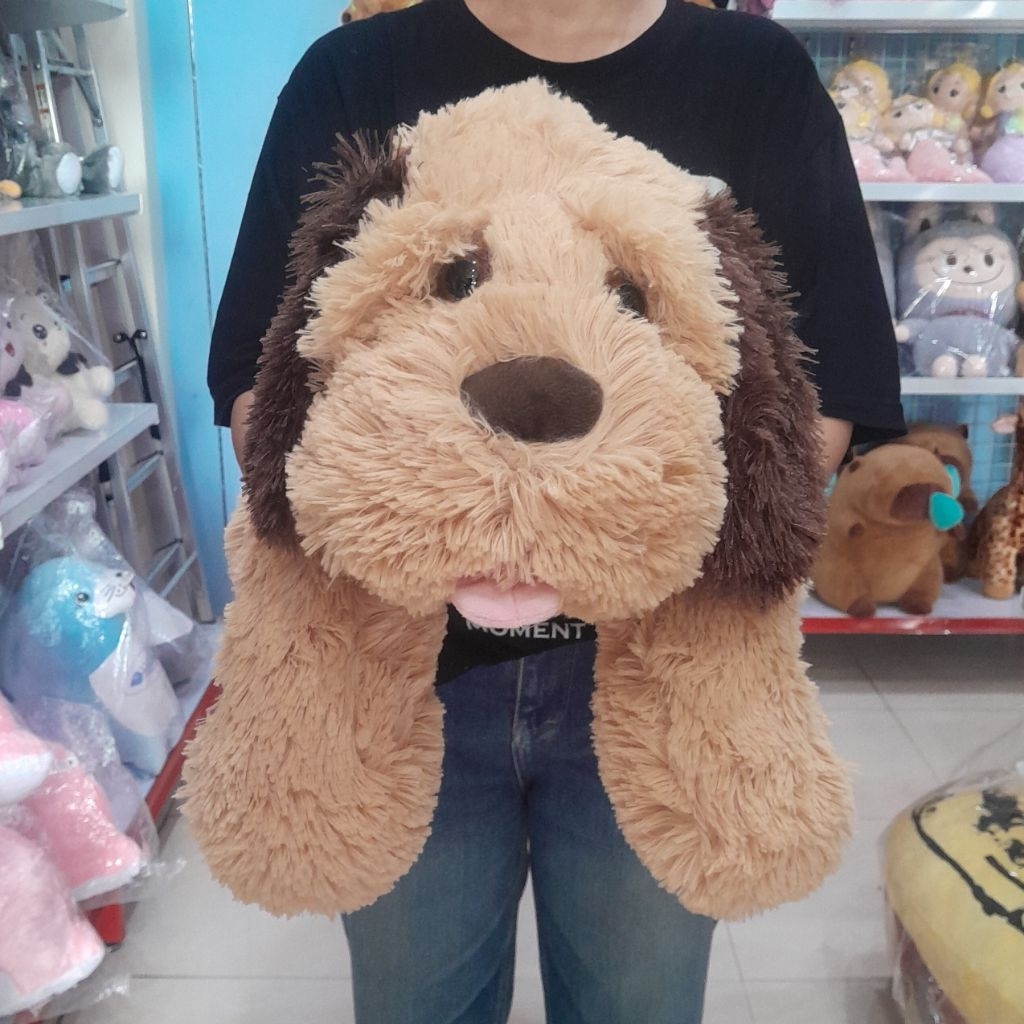Boneka Beruang Anjing Abu-abu Coklat Baring Original SEULGI Brown Grizzly Bear Lucu Halus