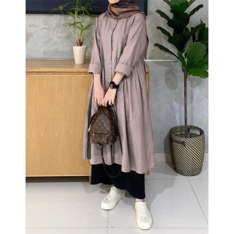 Berkwalitas Outfit Muslimah Atsan Moslem Tunic Cewek Dewasa Terlaris Buju Perempuan Import Dress Per