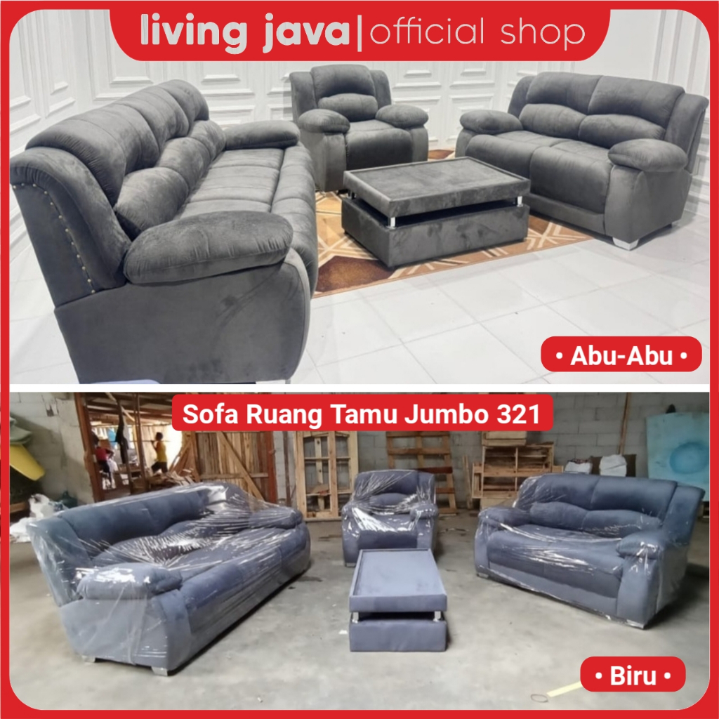 Sofa Ruang Tamu 321 Set - Sofa Ruang Tamu Jumbo