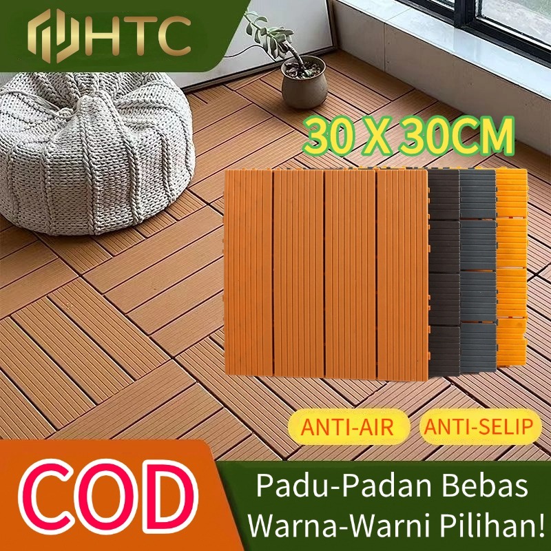 【COD】Decking Tile PVC/30x30cm/Outdoor - Decking Tile Anti Air/Decking Tile Lantai Kayu Decking WPC/