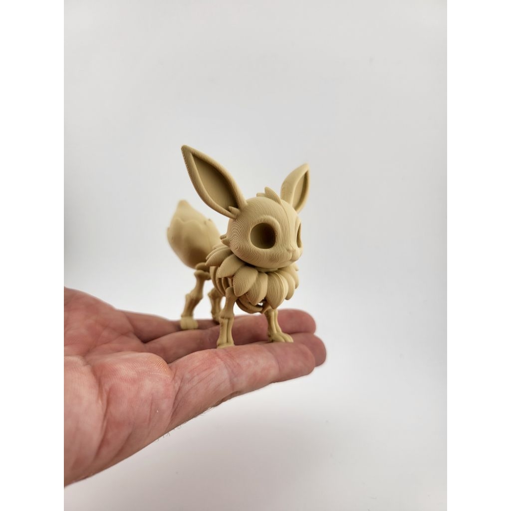 Figure Skeleton Chibi Evee/ pajangan tengkorak evee/ keychain/gantungan kunci pokemon tulang