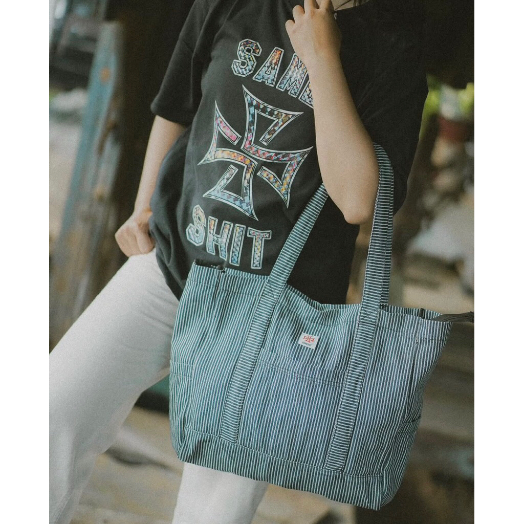 SAMESHIT - HICKORY DENIM TOTTEBAG