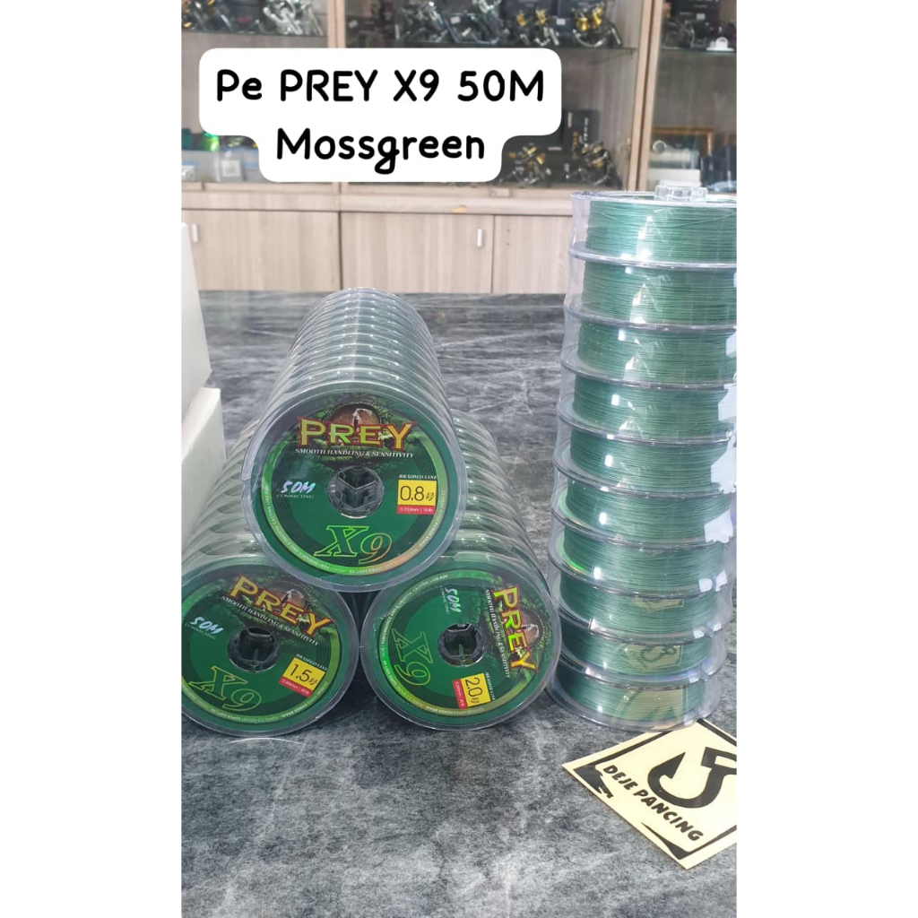 SENAR PE PREY X9 50M Connecting - Warna Hijau