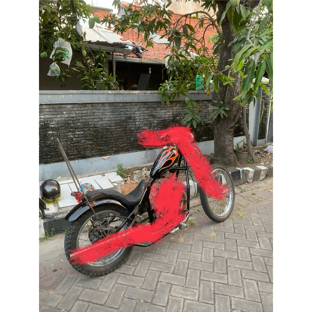 frame set skinny chopper pnp honda tiger