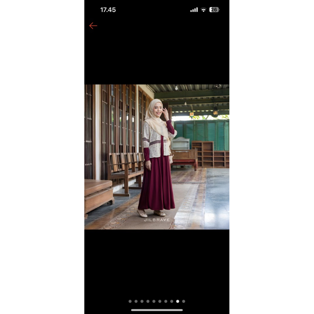 {PRELOVED} JILBRAVE KEIRA DRESS BURGUNDY