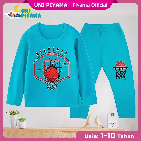 Baju Tidur Basket Ball Stelan Panjang Anak Cowok dan Cewek usia 1-10Tahun 189