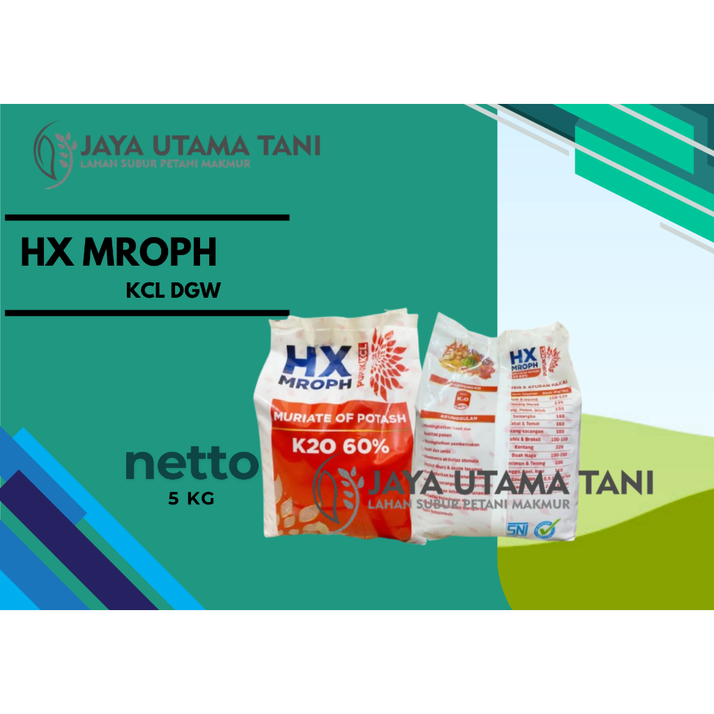 Pupuk KCL HX MROPH Produksi DGW Kemasan 5 KG