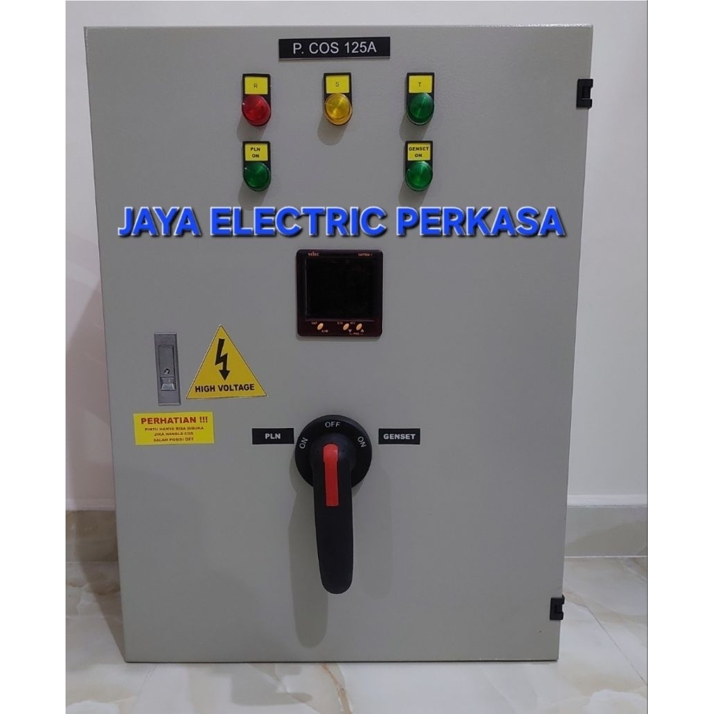 PANEL COS PLN - GENSET MANUAL di Lengkapi Digital Metering (Ampere meter + Voltmeter + Hz meter) 125
