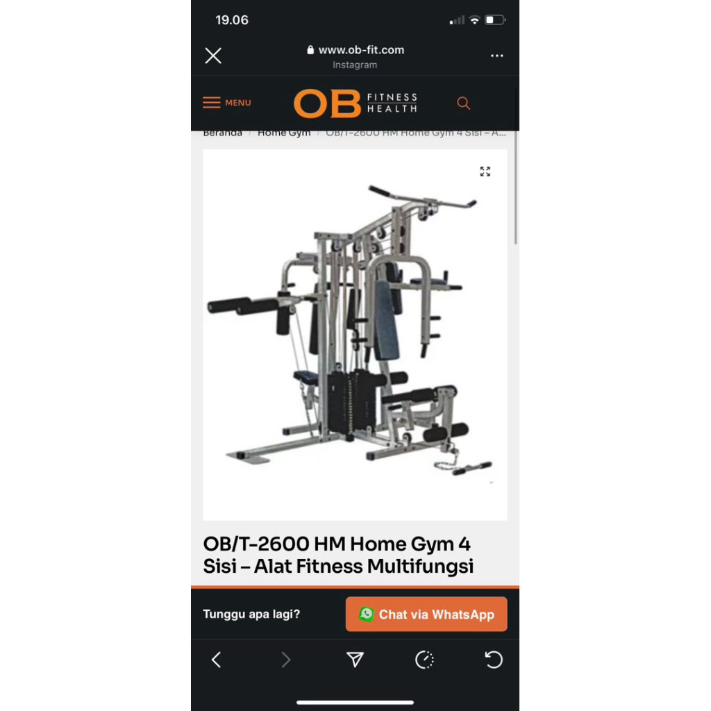 OB/T-2600 HM Home Gym 4sisi - Alat Fitness Mulitifungsi