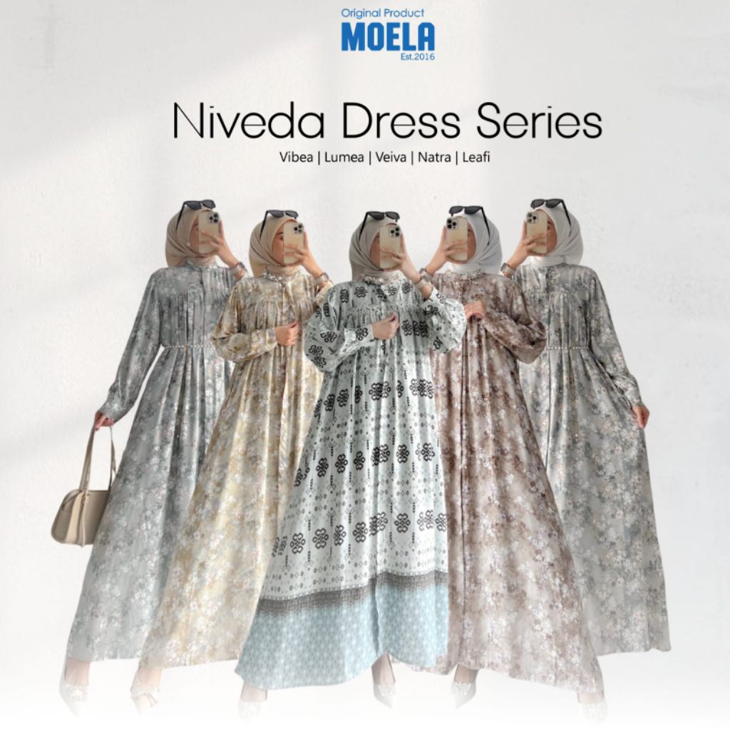 Niveda Dress Gamis Jumbo Allsize Busui Premium Catton Rayon Original Ori Moela Berlabel