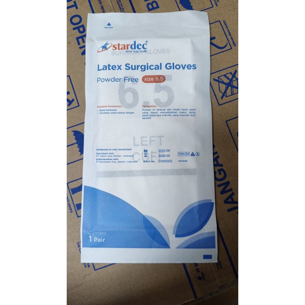 Stardec Handscoon steril/latex surgical gloves-ukuran 6/6,5/7/7,5/8/isi pasang 1 pasang