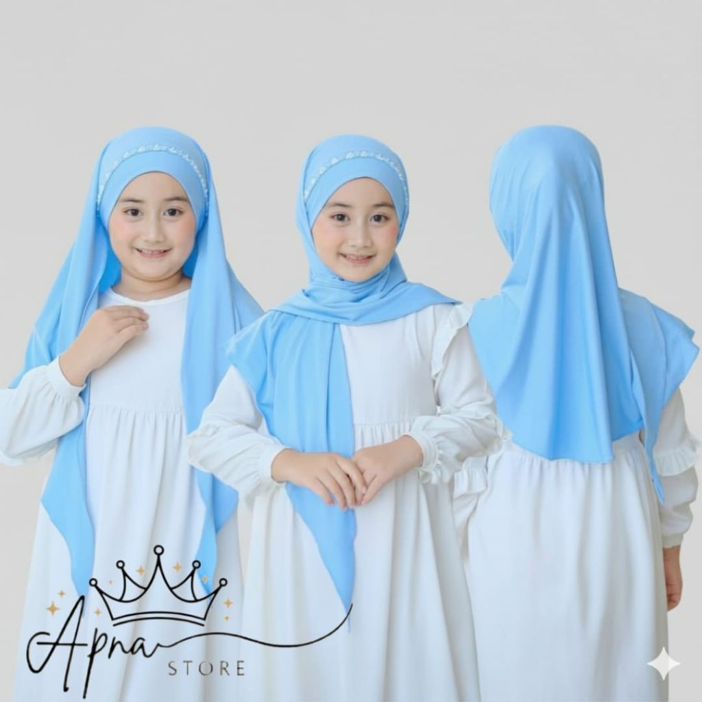 Kerudung Anak TK/Kerudung Anak SD/HIJAB ANAK SEGITIGA MALAY BUNGA/Hijab Apna.Store Cocok Untuk Sekol