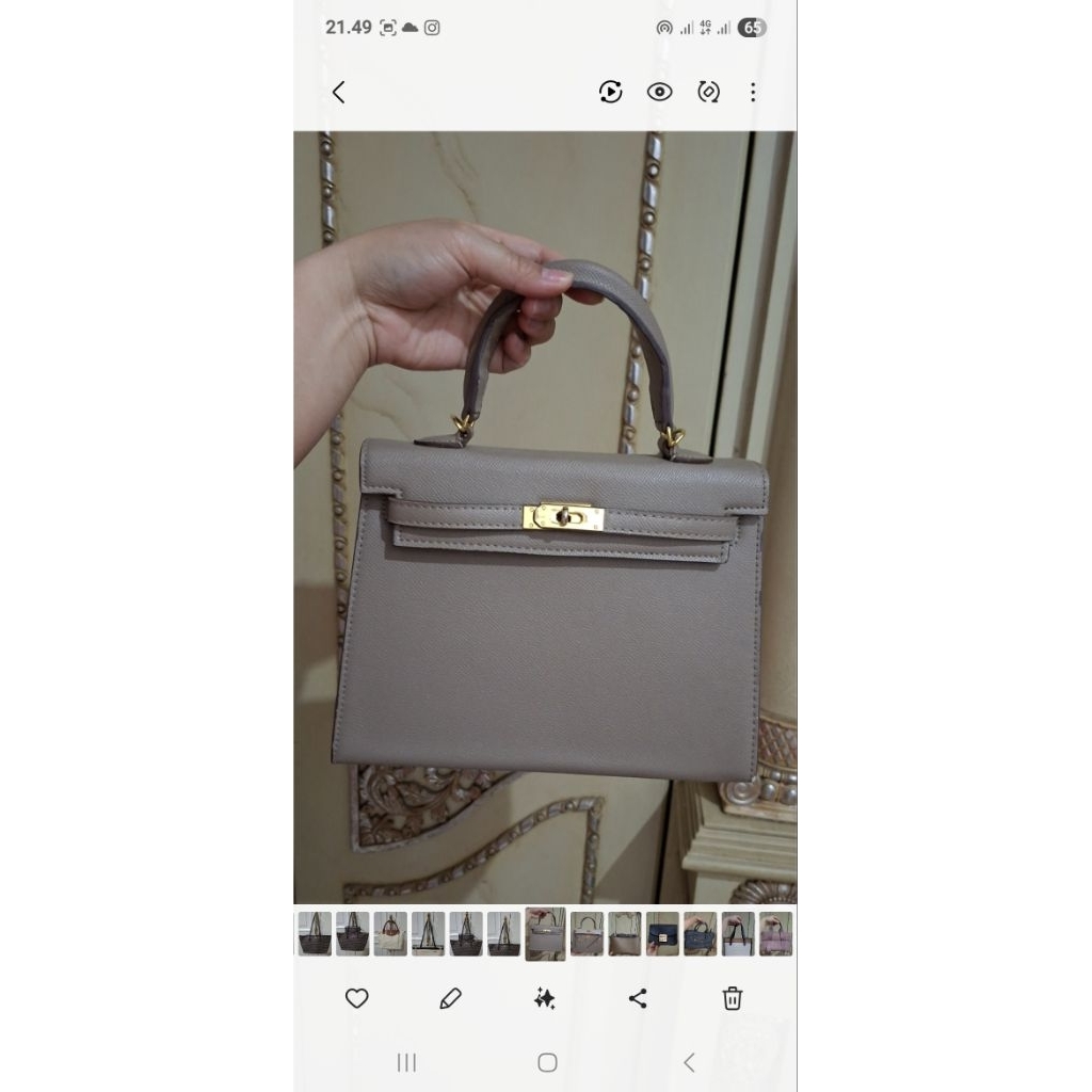 HAND BAG WANITA TAUPE SECOND