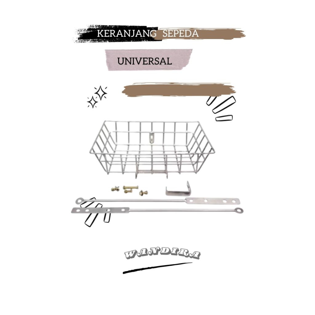 KERANJANG SEPEDA DEPAN UNIVERSAL RAK SEPEDA FEDERAL MTB FIXIE LIPAT DLL