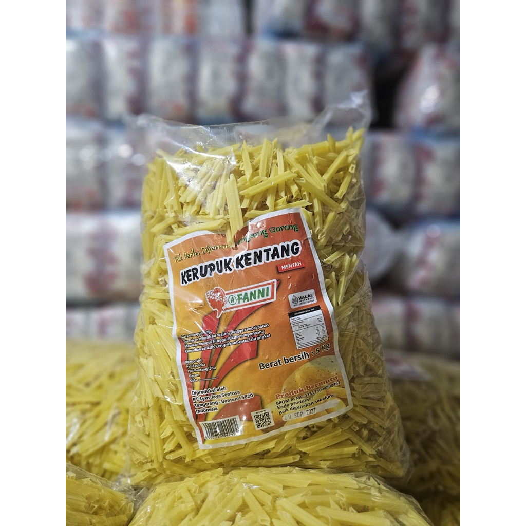 kerupuk kentang fanni | stik kentang | kerupuk enak | kerupuk mentah