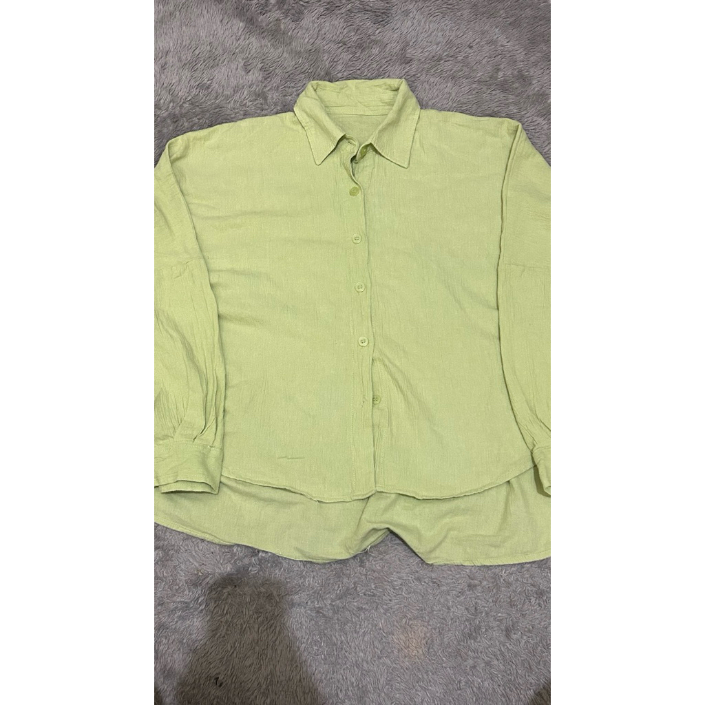 preloved kemeja sage green