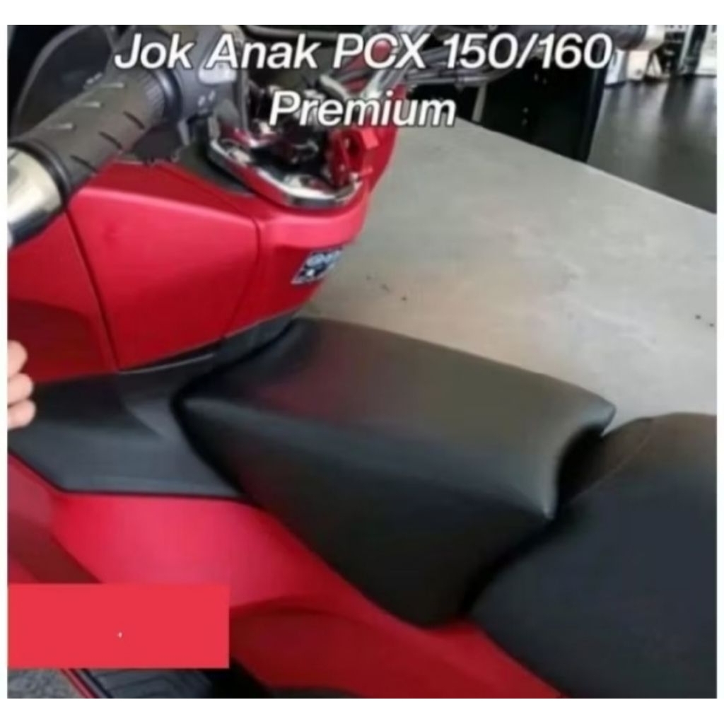 jok tambahan depan motor pcx terbaru.motif hitam polos