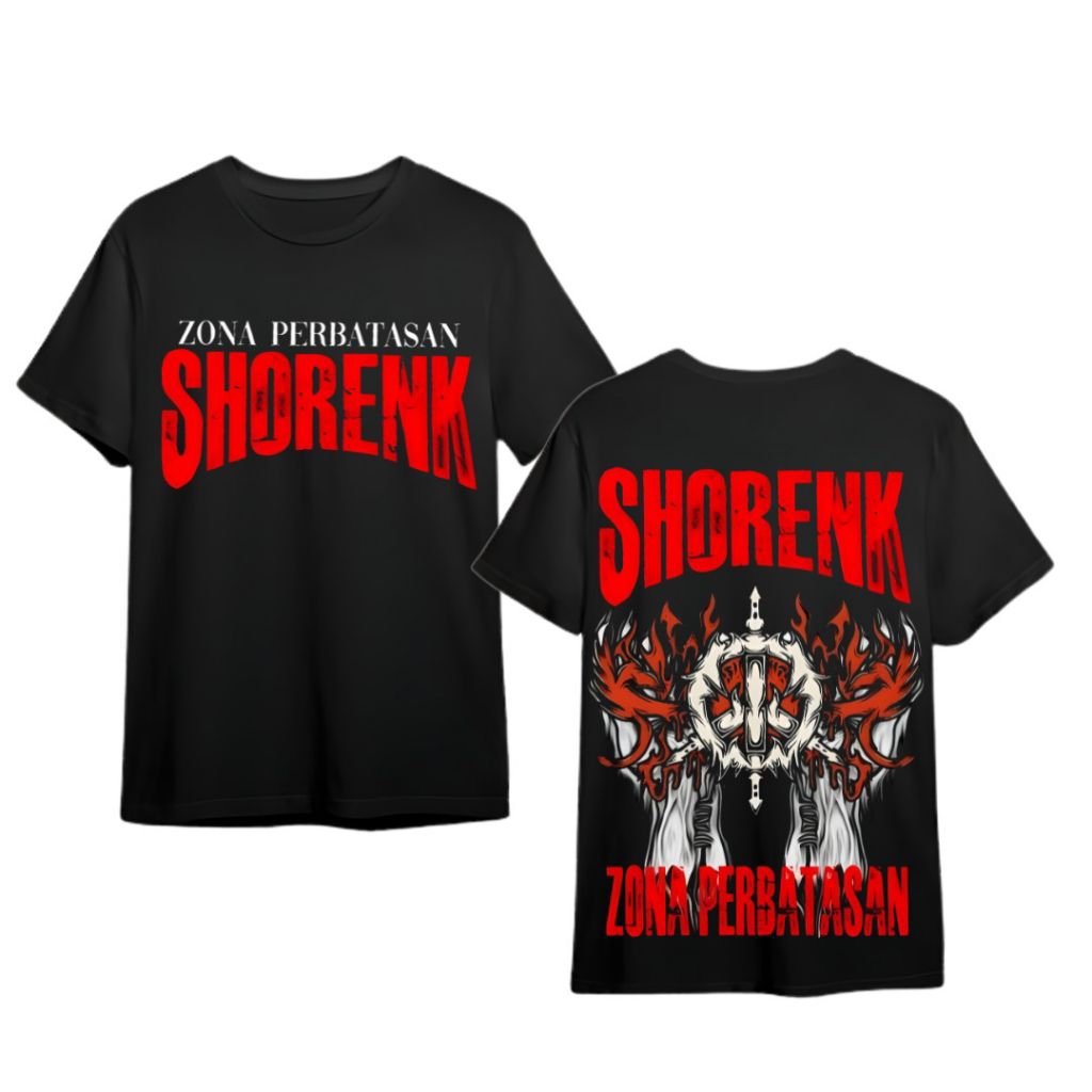 kaos Shorenk zona perbatasan warna hitam - Shorenk zona perbatasan original