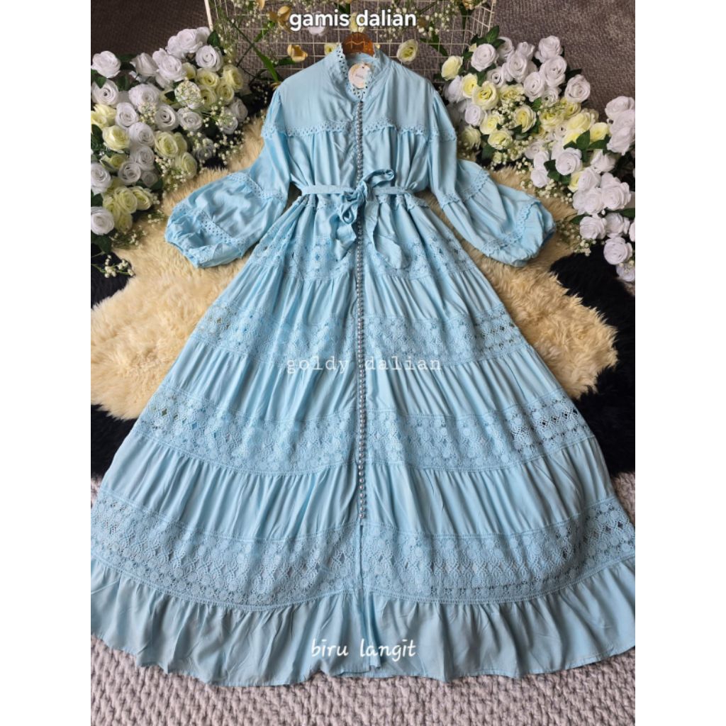 Gamis Dalian Kancing 1000 | Premium Import BKK By Goldy Mewah