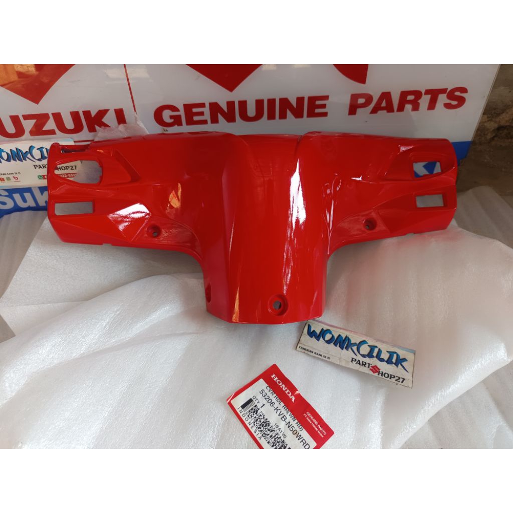 cover handle batok belakang honda vario techno110 merah original AHM