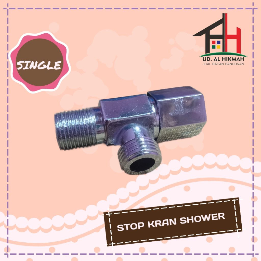 Stop Kran Shower Stainless 1/2 Inch - Stop Kran Tunggal Kran Toilet Closed Duduk
