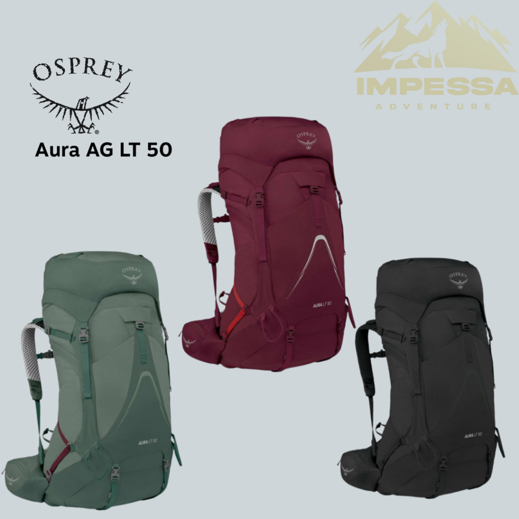 Tas Carrier Osprey Aura AG LT 50L Original – Backpack Hiking Gunung Wanita Ringan & Nyaman | Impessa
