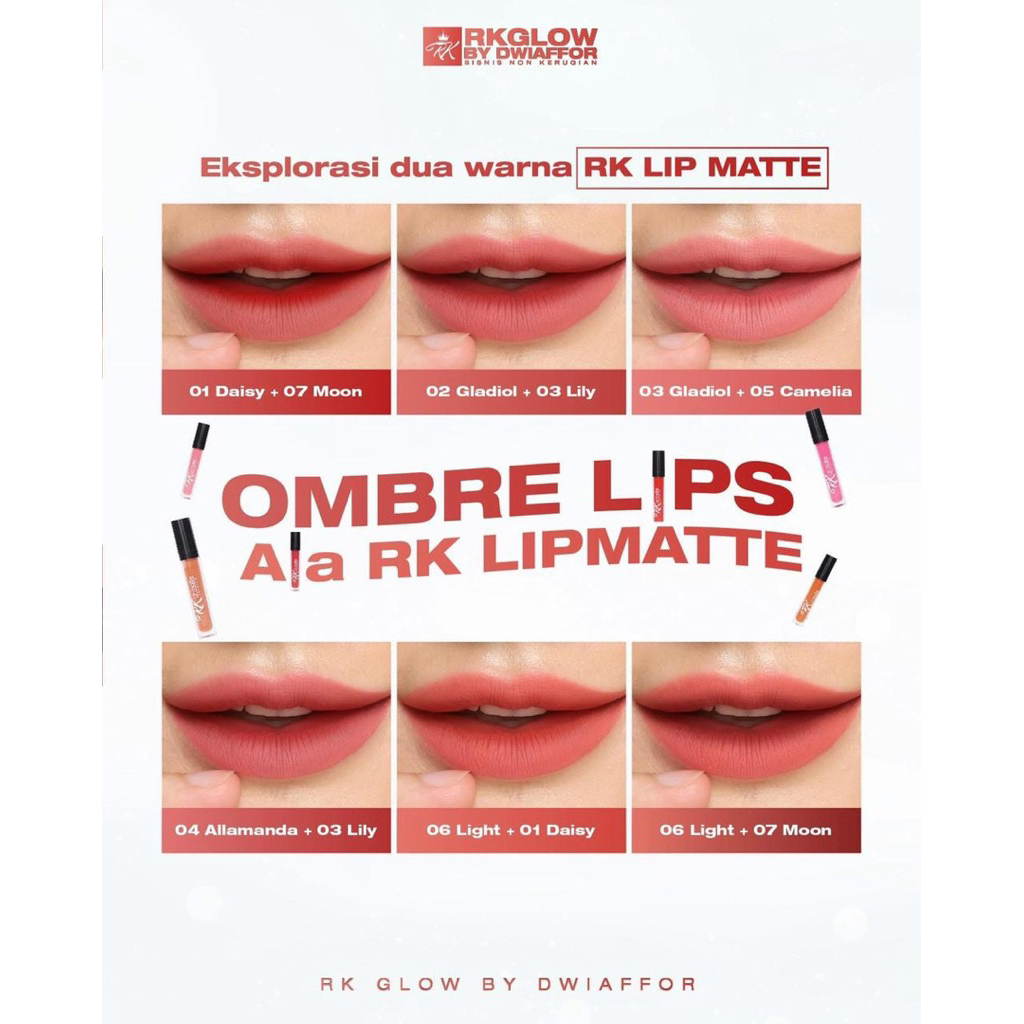 LIPSTIK RK LIP MATTE - GARANSI UANG KEMBALI JIKA PALSU‼