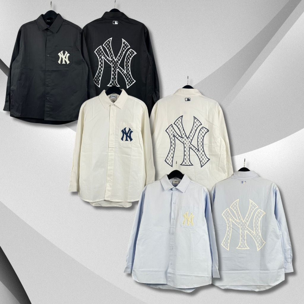 kemeja mlb kemeja casual baju atasan lengan panjang pria wanita dewasa unisex kemeja fashion import 