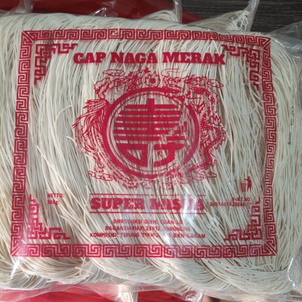 Misoa MiSua Halus 300gr Cap Naga Merak Khas Bagan Mie sua Kering Halus