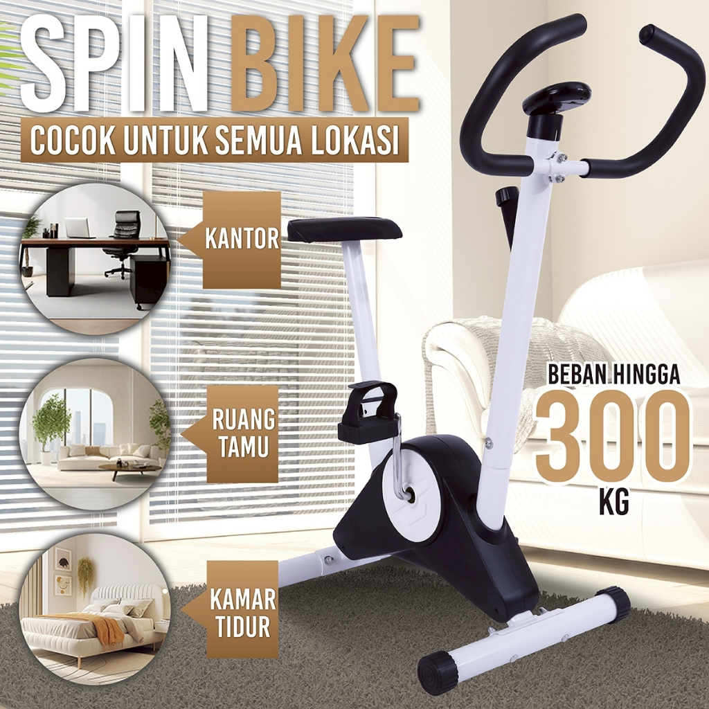 [FREE GIFT] Sepeda Statis Lipat Portable Gym Spinning Bike Alat Olahraga Gym Rumahan