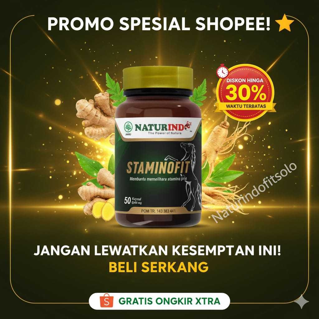 Naturindo Staminofit Herbal Asli Original Memelihara Stamina Dan Pria Menjaga Stamina dan Energi