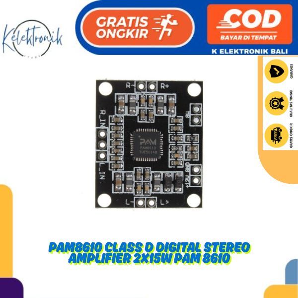 PAM8610 12V Power amplifierClass D Mini Stereo 2 Chanel 2x15W PAM8610 Mini Audio Amplifier Class D 2