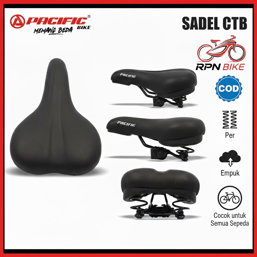 Sadel jok pacific Sepeda Empuk Dengan Suspensi 20-26" mtb bmx lipat dll